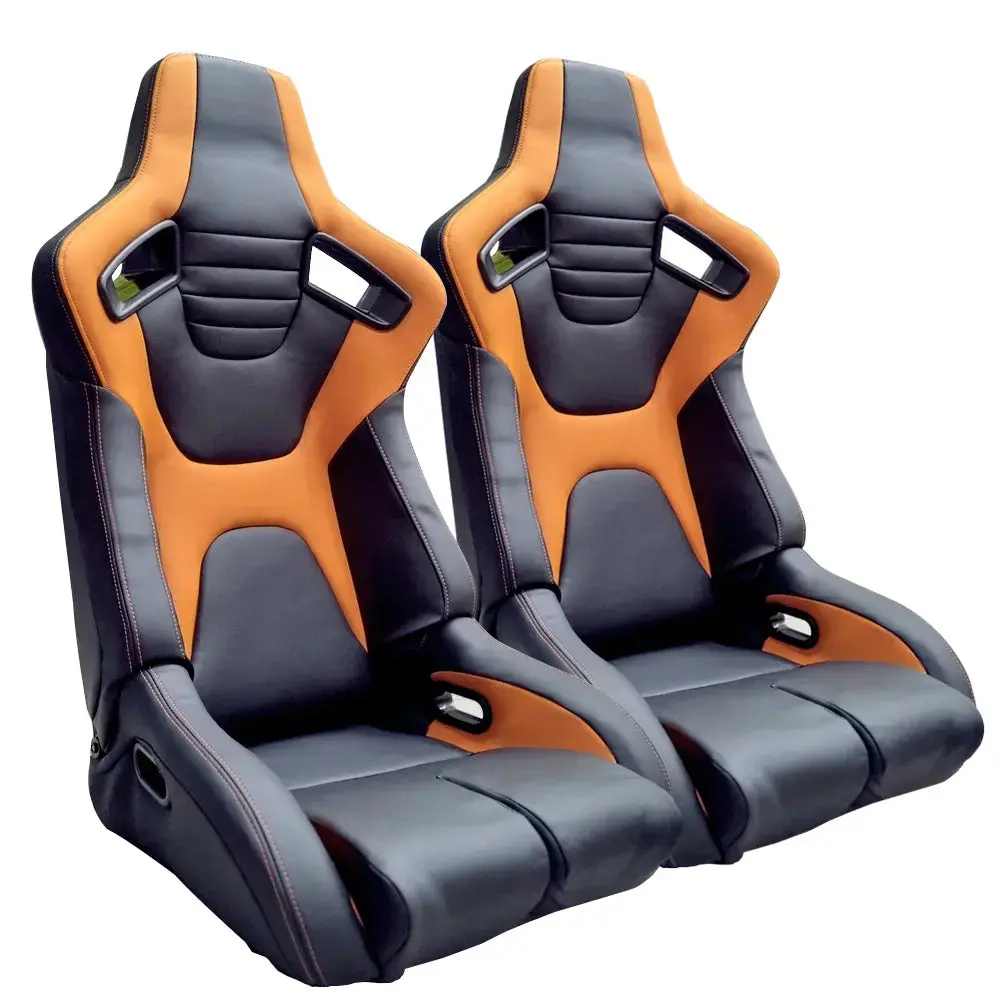 Reclinable Wingback Racing Seats Pvc (Pair) 1