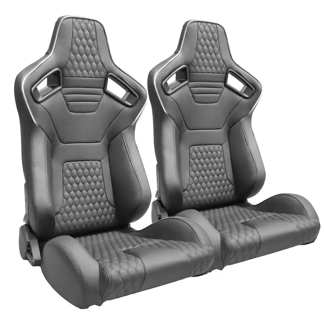 Reclinable Wingback Racing Seats Pvc (Pair) 1