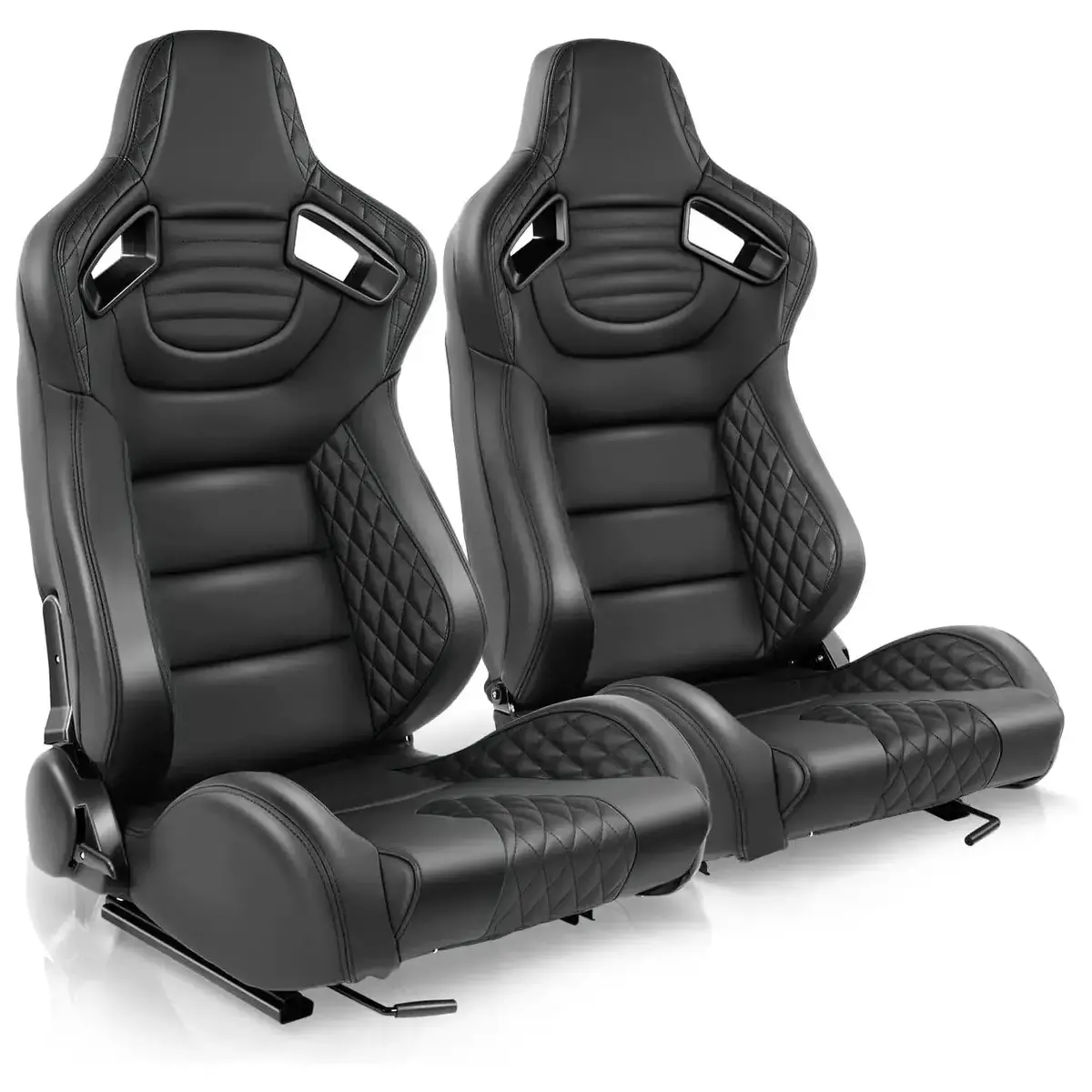 Reclinable Wingback Racing Seats Pvc (Pair) 1