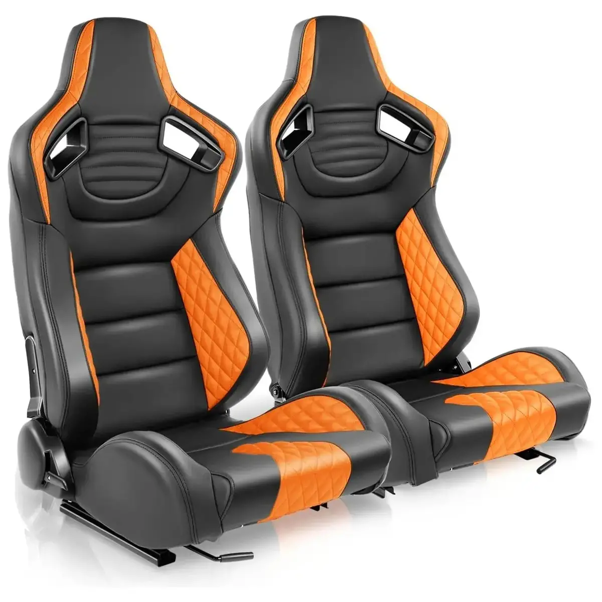 Reclinable Wingback Racing Seats Pvc (Pair) 1