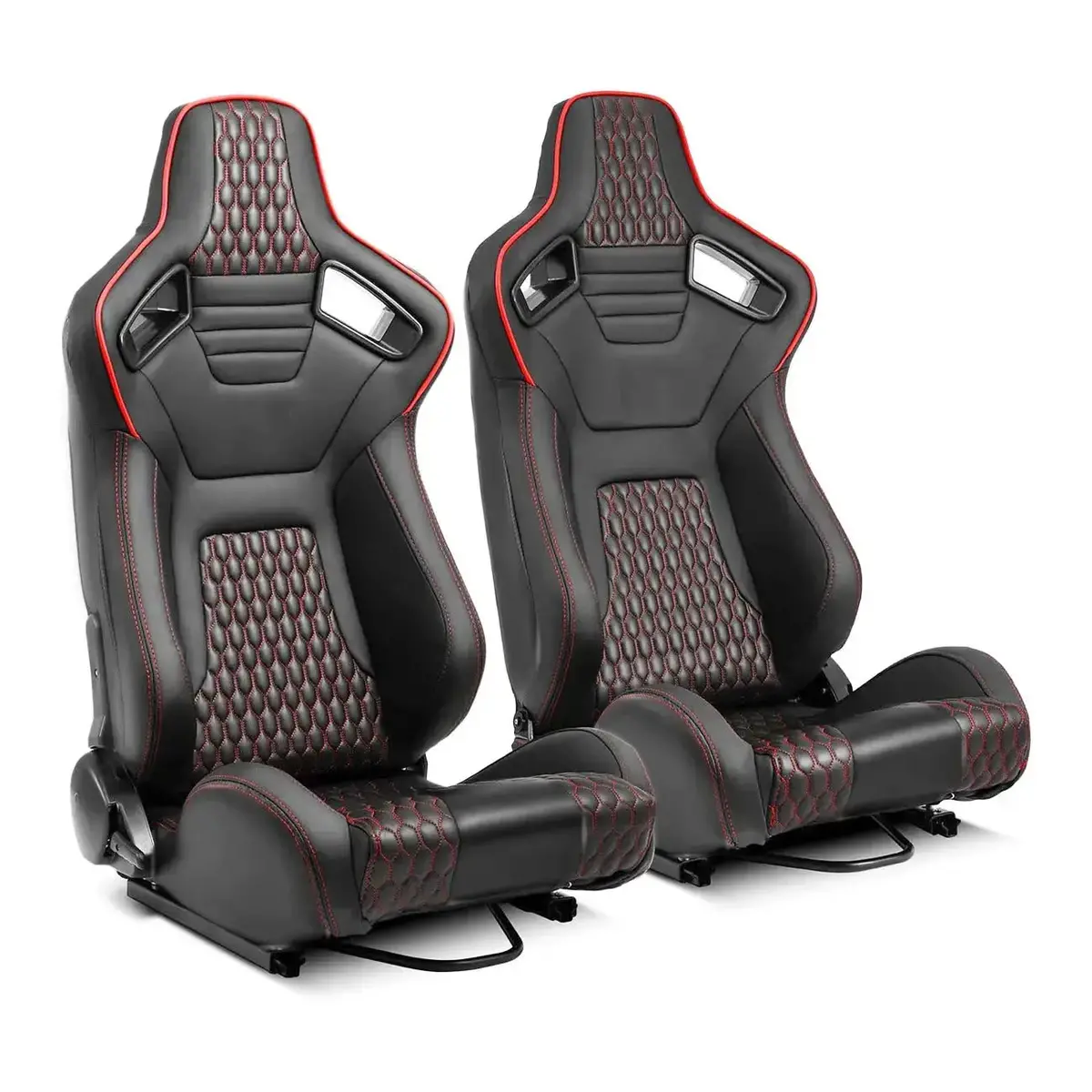 Reclinable Wingback Racing Seats Pvc (Pair) 1