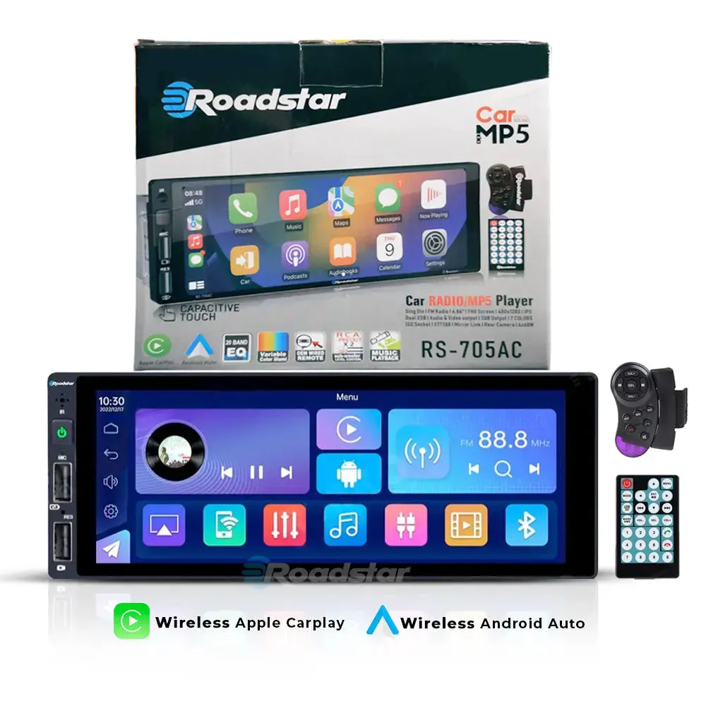 Roadstar 6.8" Single Din Android / Mp5 Player 1