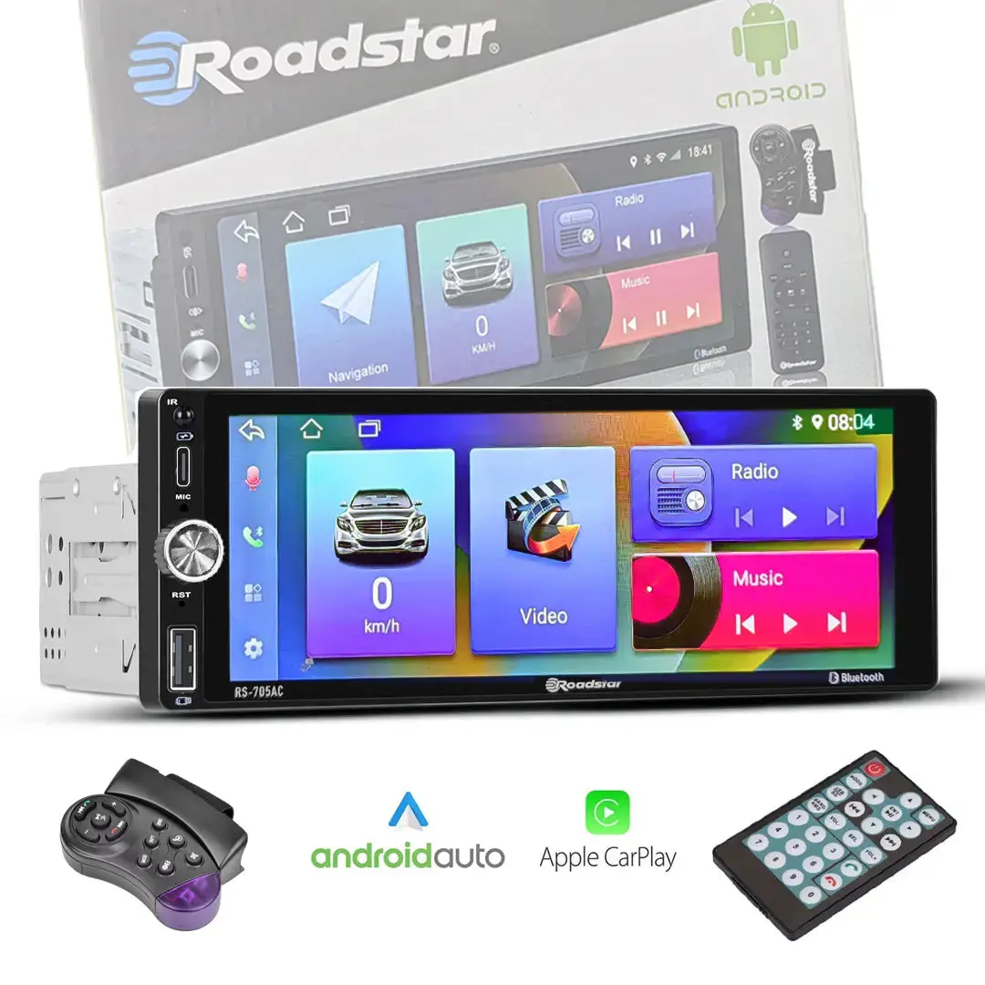 Roadstar 6.8" Single Din Android / Mp5 Player With Android Auto & Apple Car Play 1