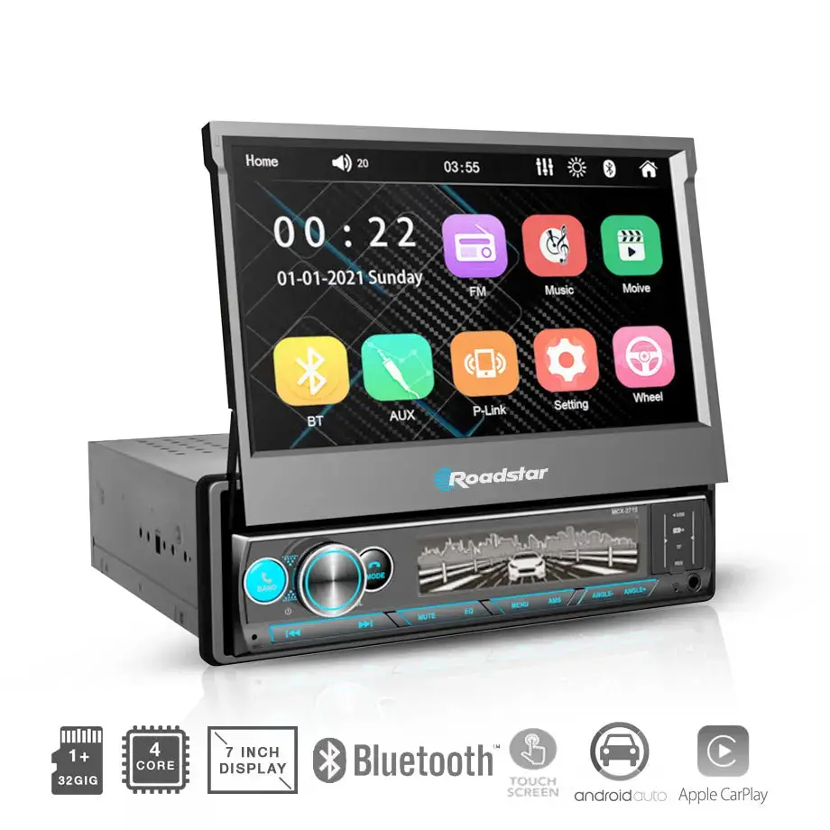 Roadstar 7 Inch Multimedia Automatic In-Dash System With Apple Carplay & Android Auto 1