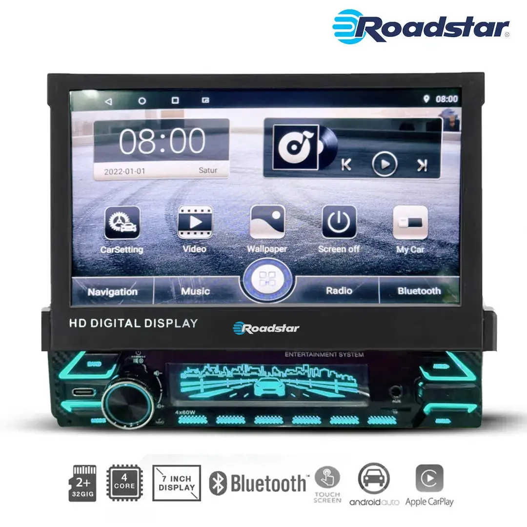 Roadstar 7 Inch Multimedia Automatic In-Dash System With Apple Carplay & Android Auto 1