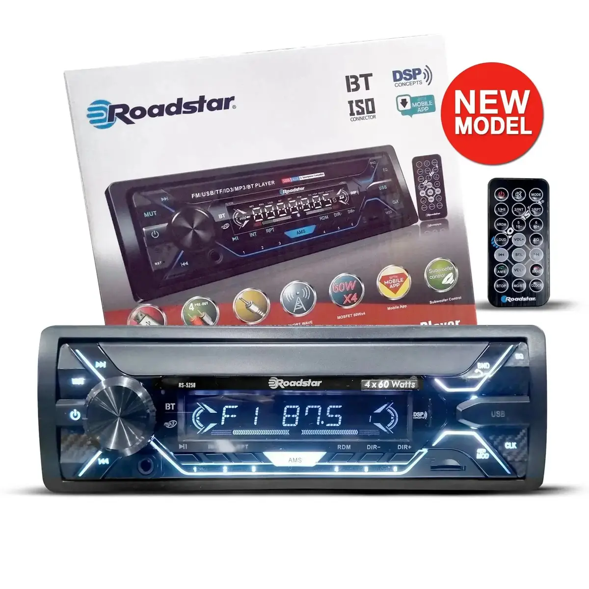 Roadstar Rs-5258 Mp3 Media Player With Usb & Bluetooth 1