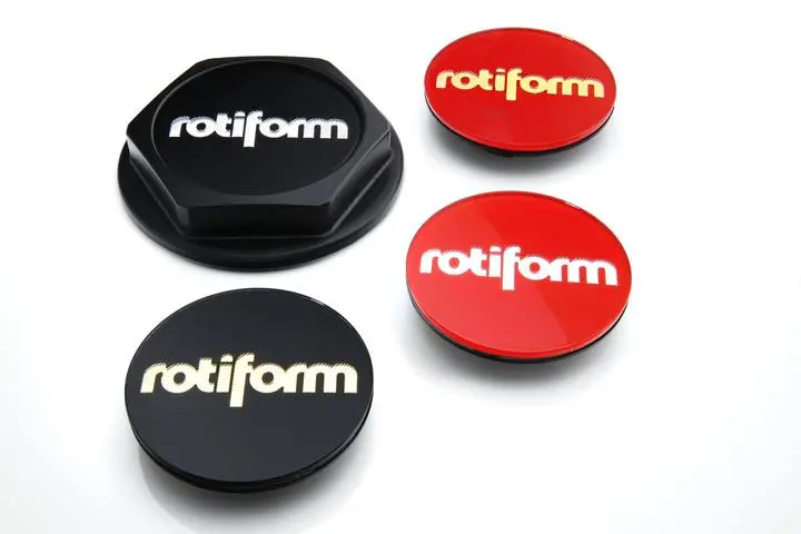 Rotiform Hex Colored Logo Center Cap Inserts 1