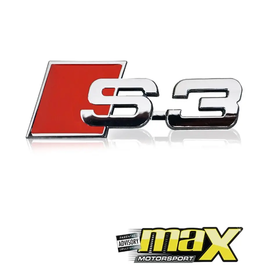 S3 Red & Chrome Badge (1Pc) 1