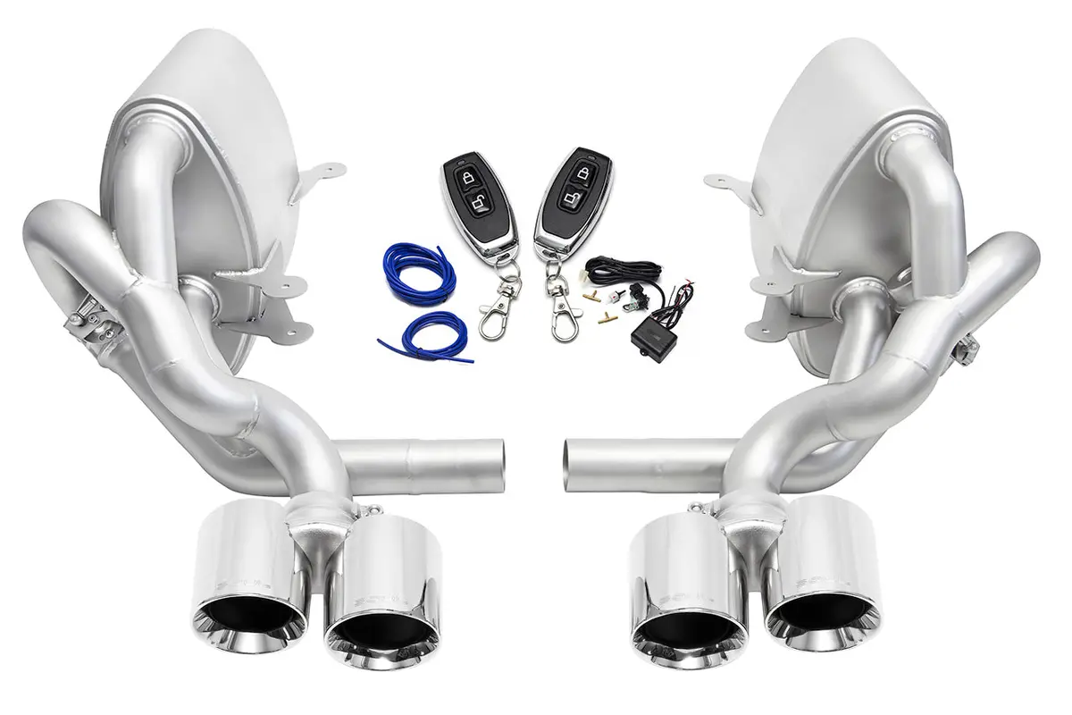Soul 05-08 Porsche 997.1 Carrera Valved Exhaust (With Pse) - Polished Chrome Tips 1