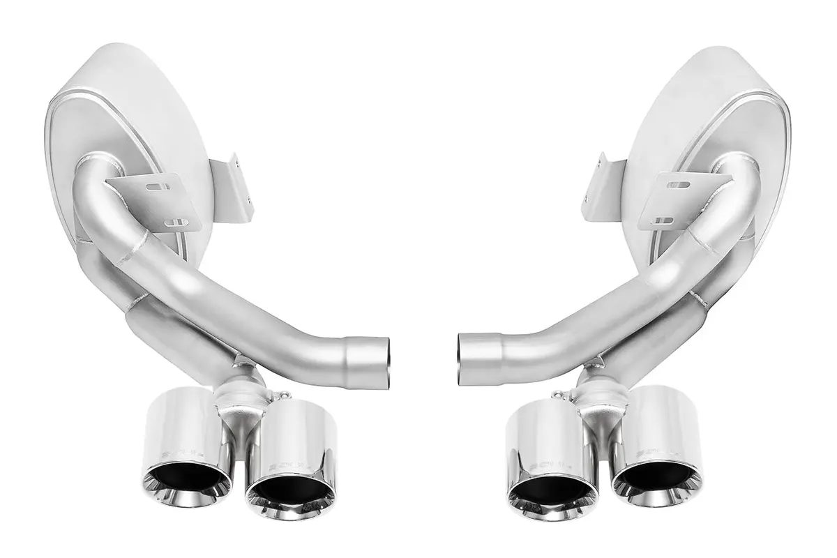 Soul 09-11 Porsche 997.2 Carrera Sport Side Mufflers - Polished Chrome Tips 1