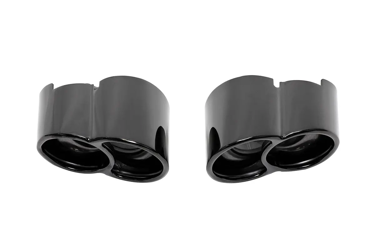 Soul 00-05 Porsche 996 Turbo X-50 Style Bolt-On Tips - Black Chrome 1