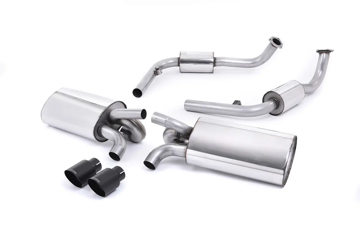 Milltek Cat-Back Exhaust - Reesonated (Quieter). Ceramic Black Tips - Boxster - S 3.4 987 Gen2 - 2009-2013 - Ssxpo117 1