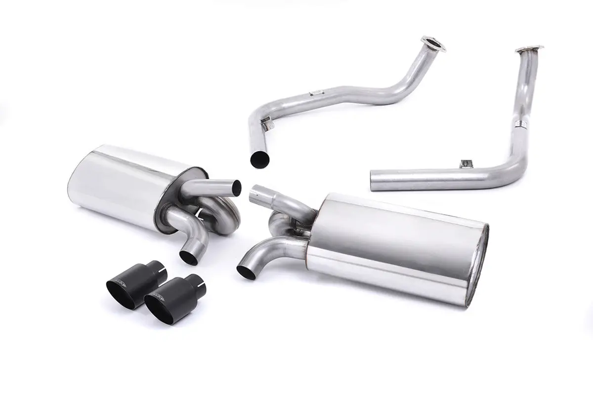 Milltek Cat-Back Exhaust - Cerakote Black Tips. Exc. Rear Catalysts - Cayman - S 3.4 987 Gen1 - 2006-2009 - Ssxpo121_1 1