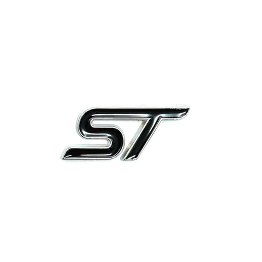 St Logo - Steering Wheel Metal Badge (Black & Chrome) 1