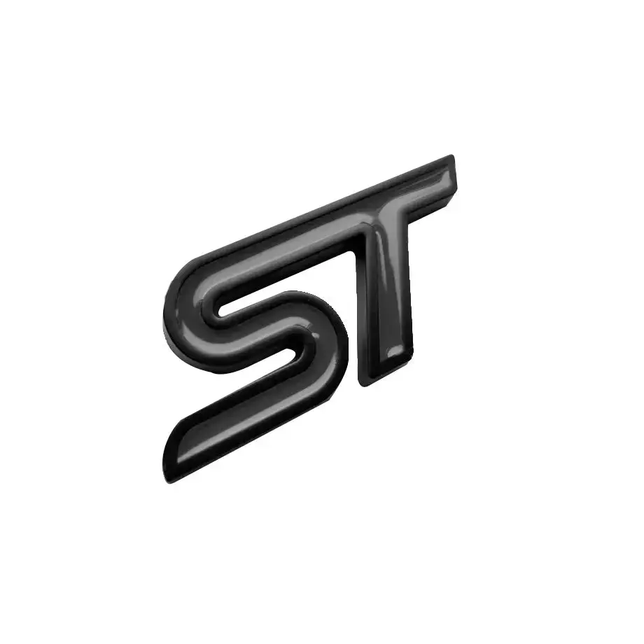 St Logo - Steering Wheel Metal Badge (Black) 1
