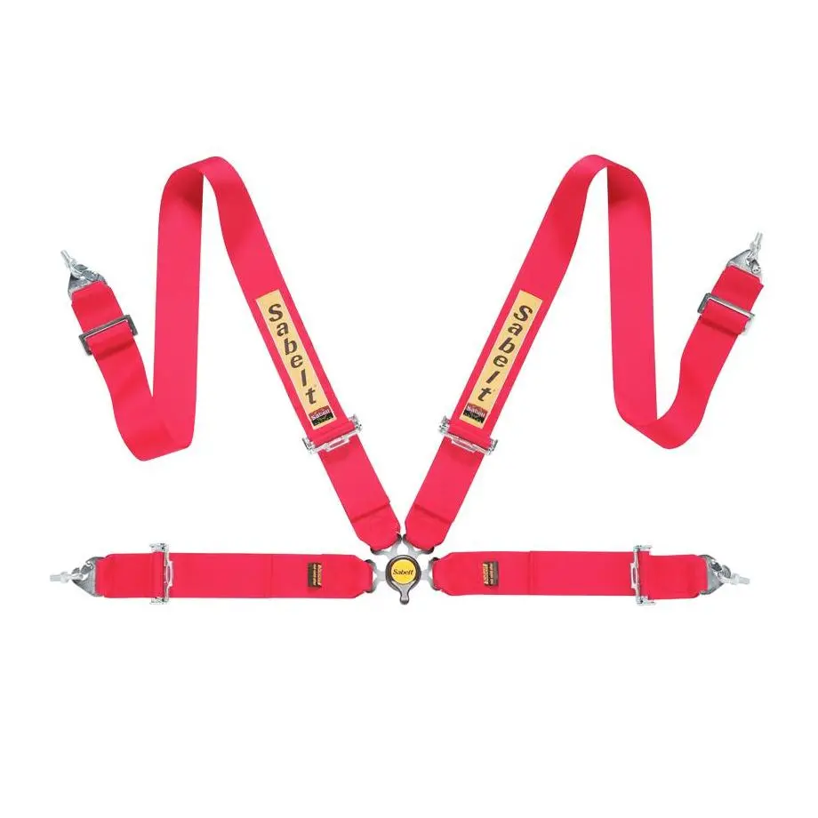 Sa-Belt 4-Point Quick Release Racing Seat Harness (Red) 1