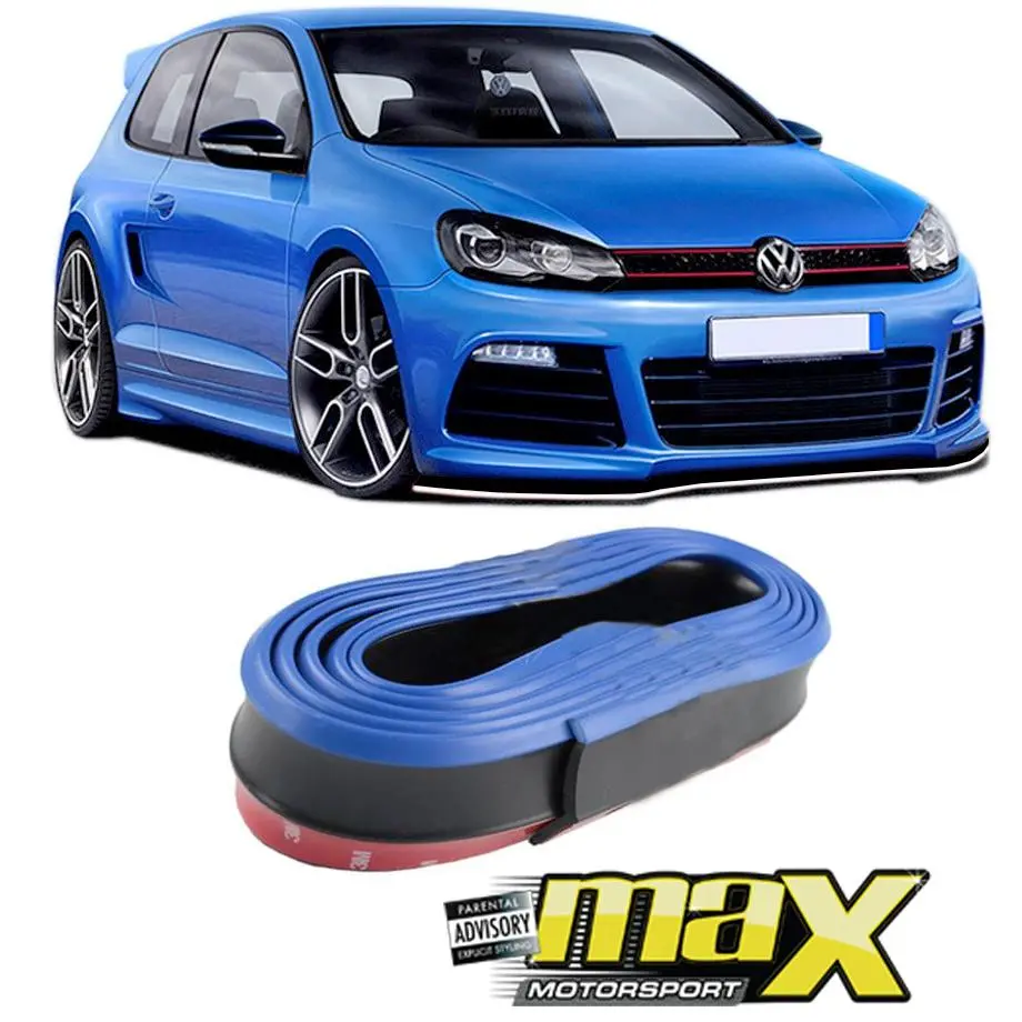 Samurai Universal Rubber Spoiler (Black & Blue) 1