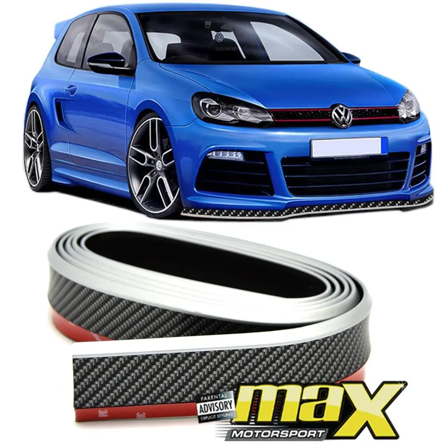 Samurai Universal Rubber Spoiler (Carbon & Silver) 1