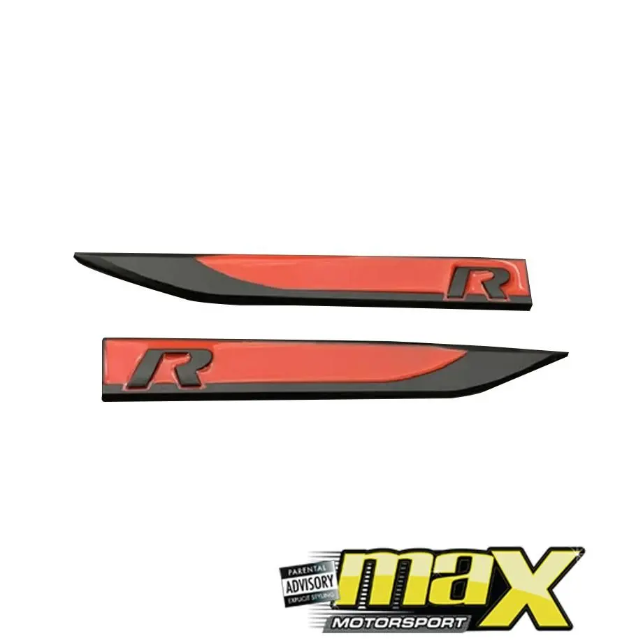 Side Fender Logo Badges - R Logo (Red & Black) 1