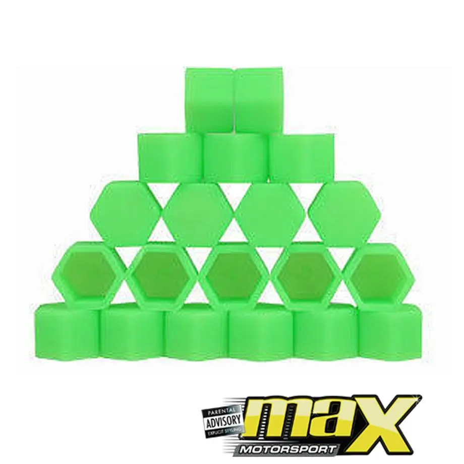 17Mm -Silicone Protective Wheel Nut Covers (Green) 1