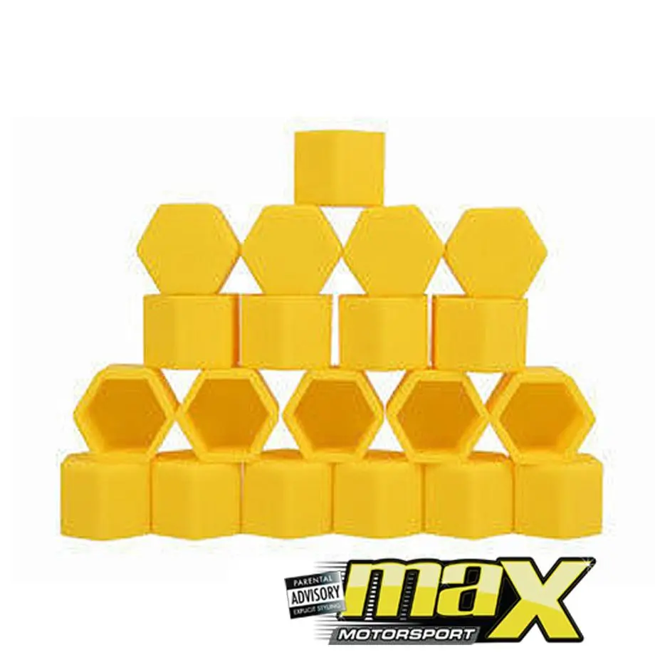 Silicone Protective Wheel Nut Covers (Yellow) 1