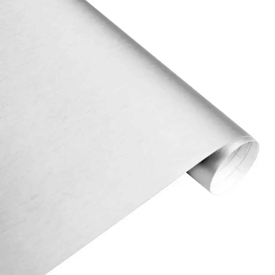 Silver Brushed Aluminium Vinyl Wrap 1