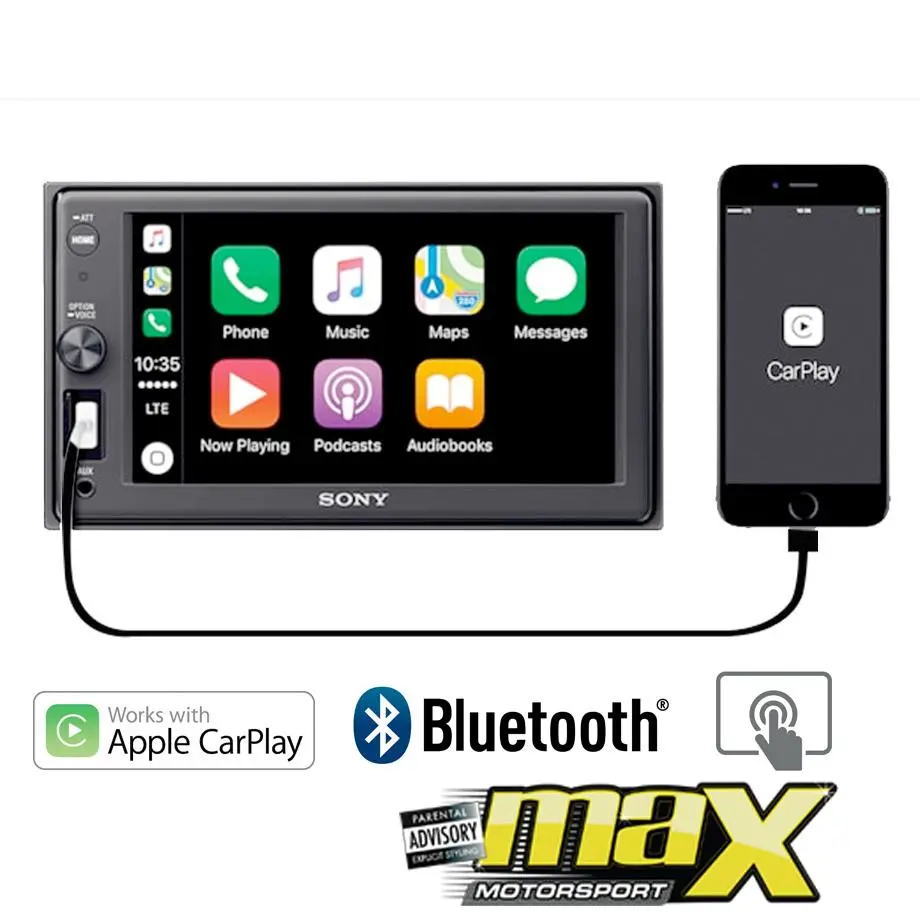 Sony 6.2 Inch Double Din Media Receiver With Apple Car Play 1
