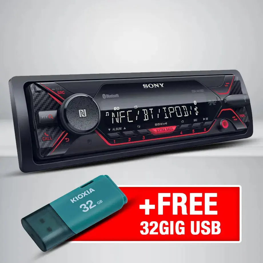 Sony Dsx-A410bt Media Reciever Mp3/Aux/Usb & Bluetooth + Free 32Gig Usb 1