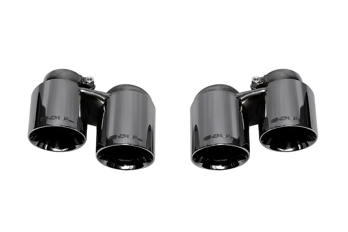 Soul 12-16 Porsche 991.1 Carrera Base / S / Gts (W/ Pse) Bolt On Exhaust Tips - Black Chrome 1