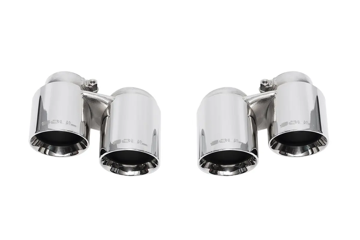 Soul 12-16 Porsche 991.1 Carrera Base / S / Gts (W/ Pse) Bolt On Exhaust Tips - Polished Chrome 1