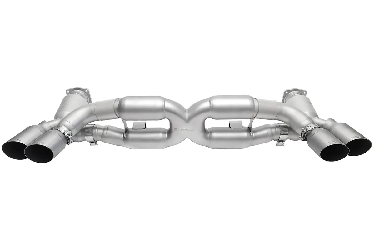 Soul 13-19 Porsche 991.1 / 991.2 Turbo Sport X-Pipe Exhaust - Gt2 Style Tips (Signature Satin) 2