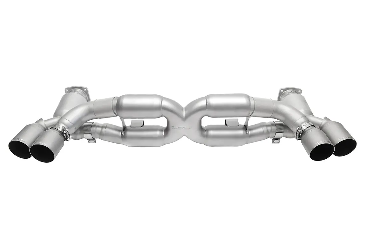 Soul 13-19 Porsche 991.1 / 991.2 Turbo Sport X-Pipe Exhaust - Straight Cut Tips (Signature Satin) 1