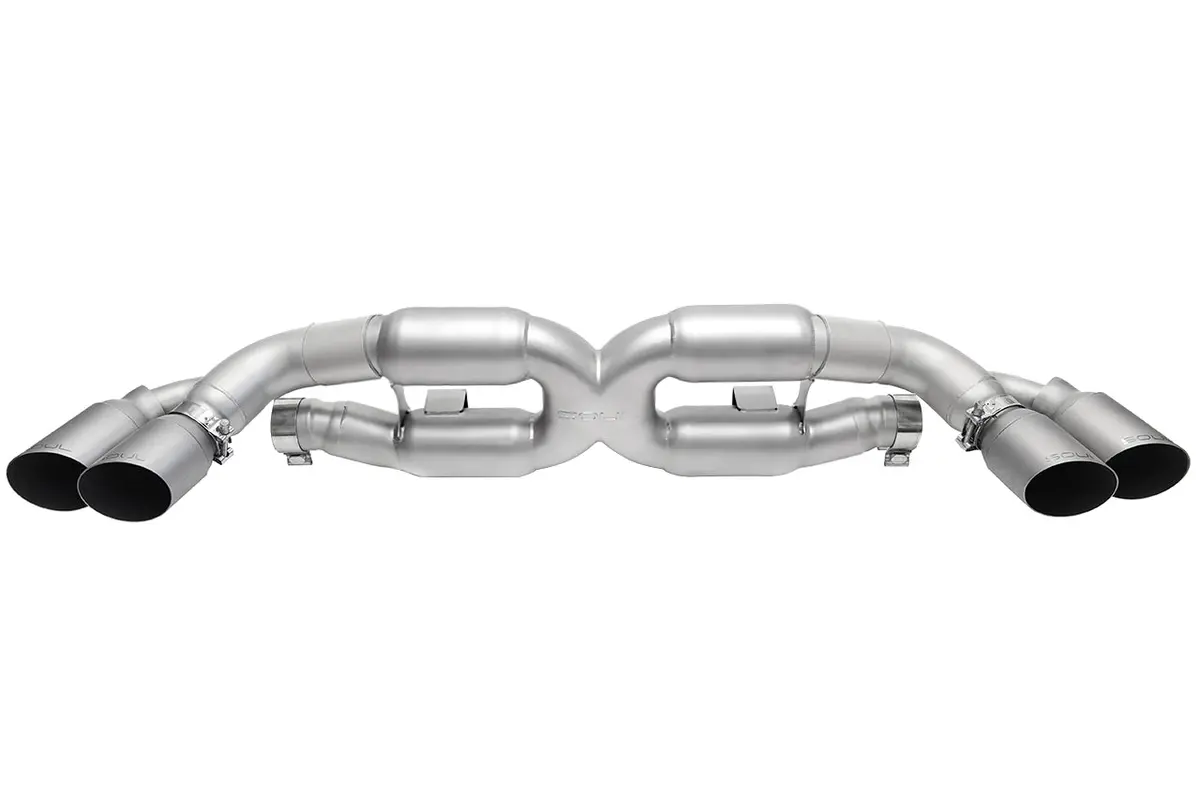 Soul 13-19 Porsche 991.1 / 991.2 Turbo X-Pipe Exhaust - Gt2 Style Tips (Signature Satin) 1