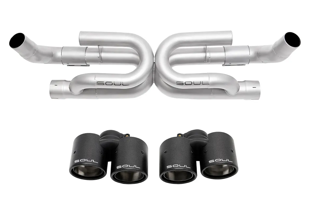 Soul 17-19 Porsche 991.2 Carrera (Non-Pse) Perf. Exhaust W/ Drone Tubes - Base - Cf Tips 1