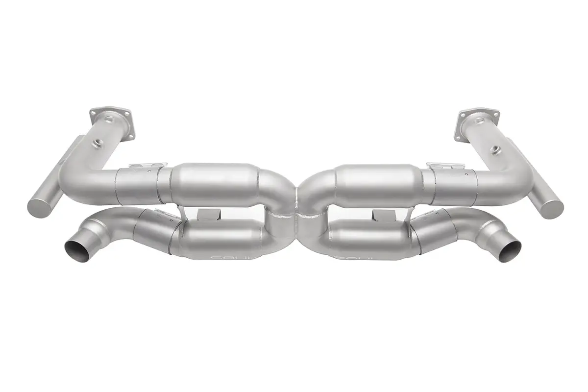 Soul 01-05 Porsche 996 Gt2 Sport X-Pipe Exhaust (W/ 200 Cell Cats) - Reuse Factory Tips 1