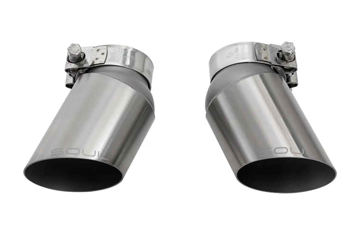 Soul 06-09 Porsche 997.1 Turbo Sport X-Pipe Exhaust (W/ 200 Cell Cats) - Gt2 Style Brushed Tips 1