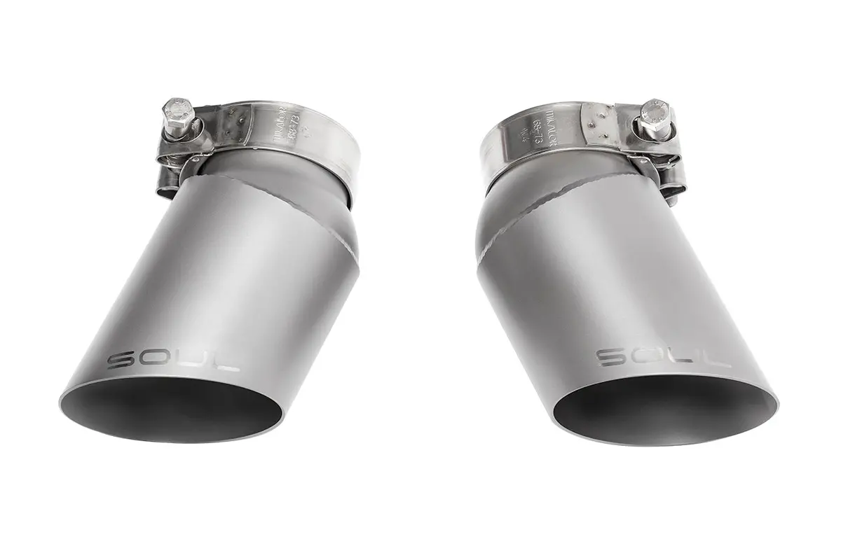 Soul 06-09 Porsche 997.1 Turbo Gt2 Style Bolt On Exhaust Tips (Signature Satin) 1