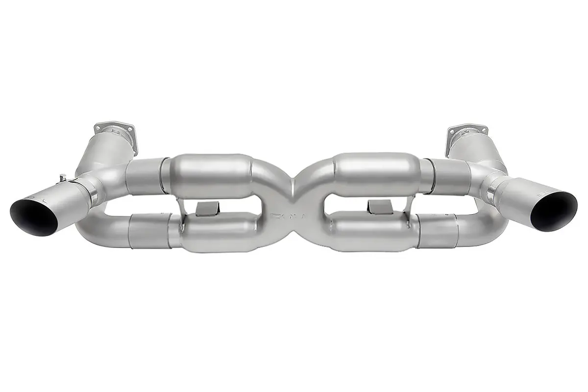Soul 06-09 Porsche 997.1 Turbo Sport X-Pipe Exhaust (W/ 200 Cell Cats) - Gt2 Style Brushed Tips 2