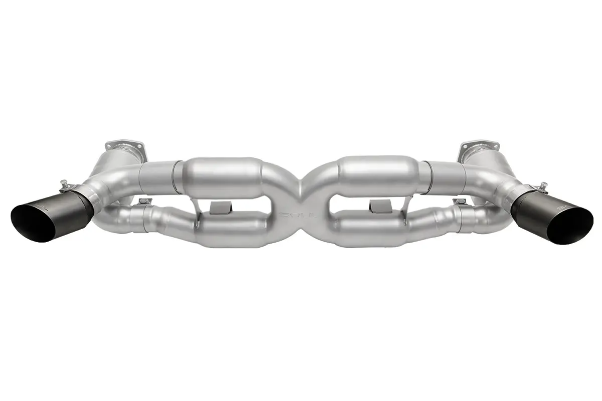 Soul 10-12 Porsche 997.2 Turbo Sport X-Pipe Exhaust - Gt2 Style Satin Black Tips 1