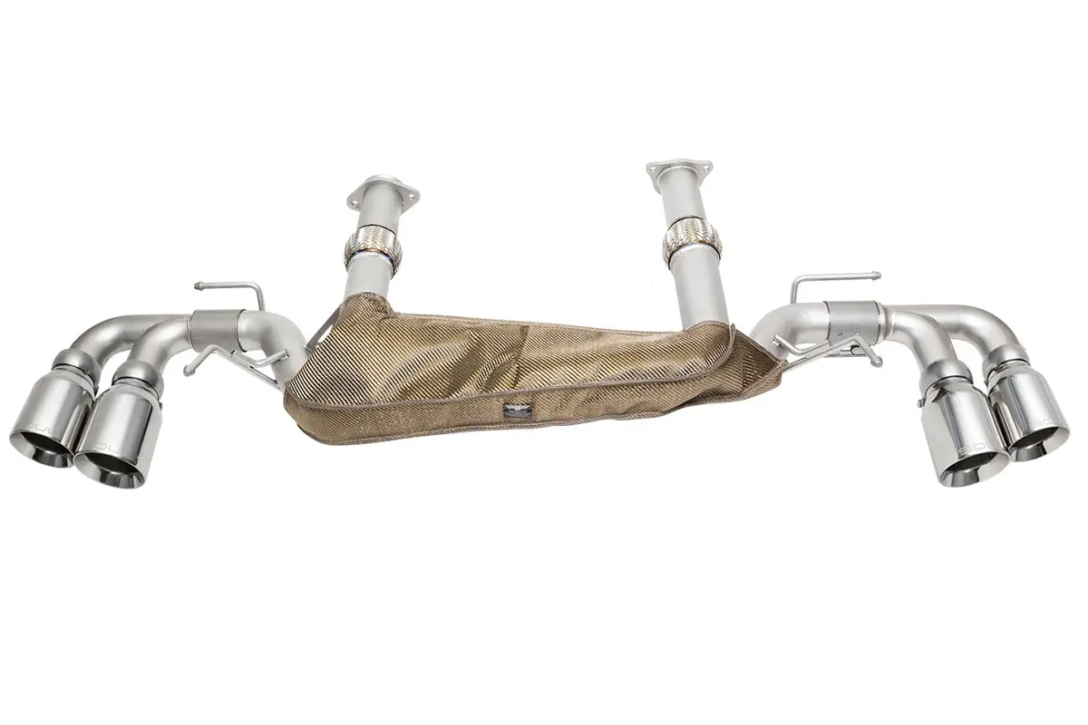 Soul 20+ Chevrolet C8 Corvette Performance Rear Exhaust - 4In Straight Cut Tips - Polished Chrome 1