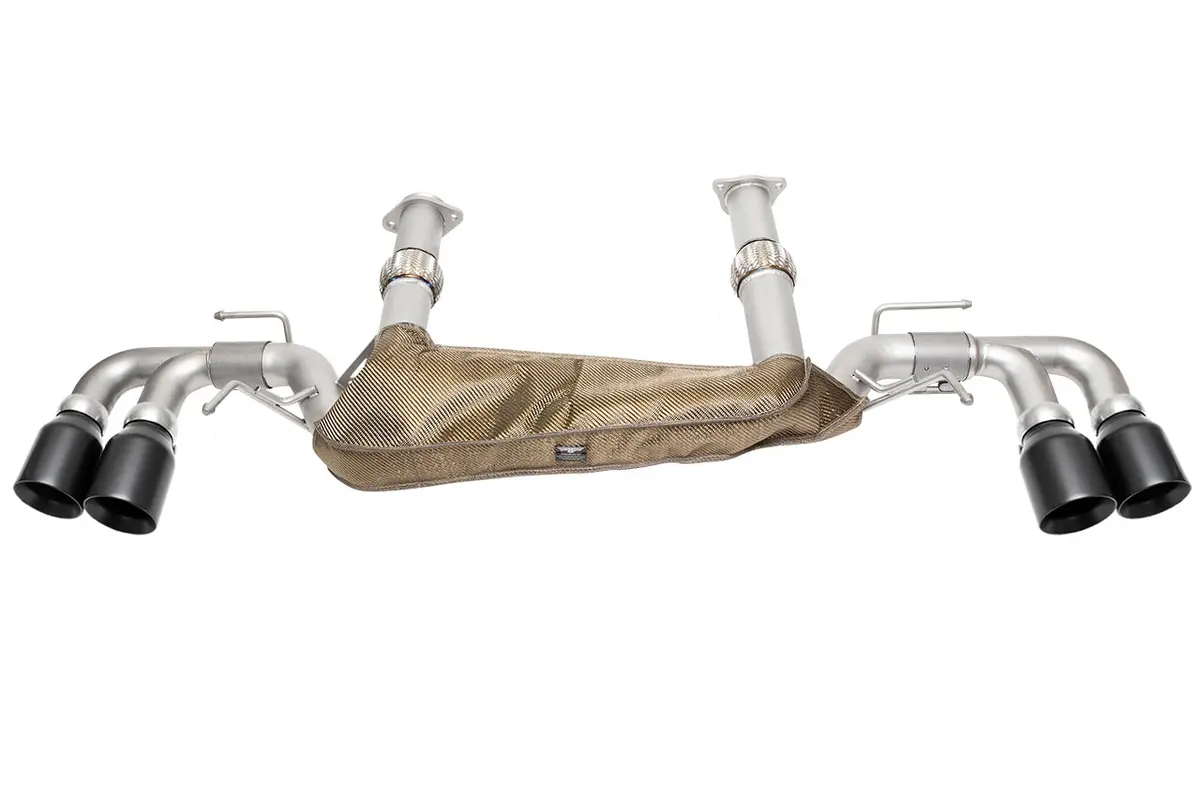 Soul 20+ Chevrolet C8 Corvette Performance Rear Exhaust - 4In Straight Cut Tips - Ceramic Matte Black 1