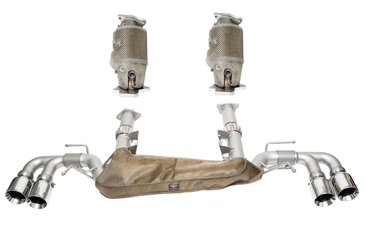 Soul 20+ Chevrolet C8 Corvette Sport Exhaust Package - 4In Straight Cut Tips - Signature Satin 2