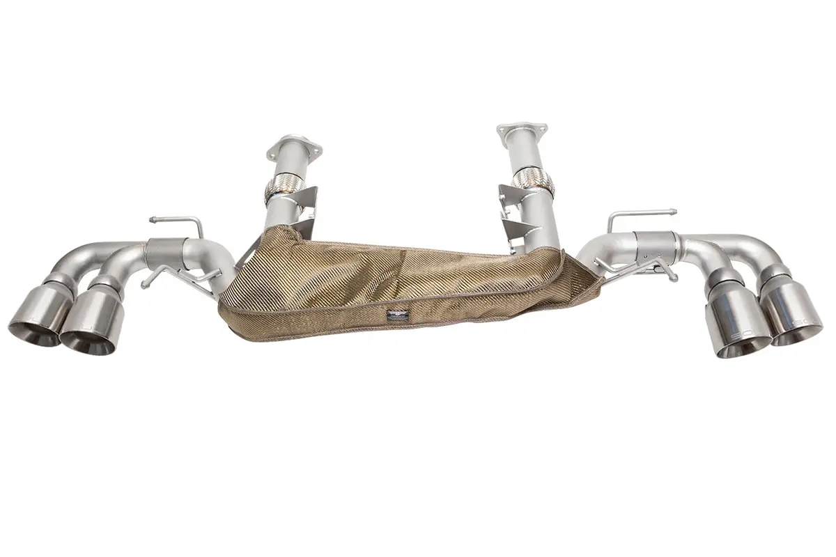 Soul 20+ Chevrolet C8 Corvette Valved Exhaust - 4In Straight Cut Tips - Brushed 1