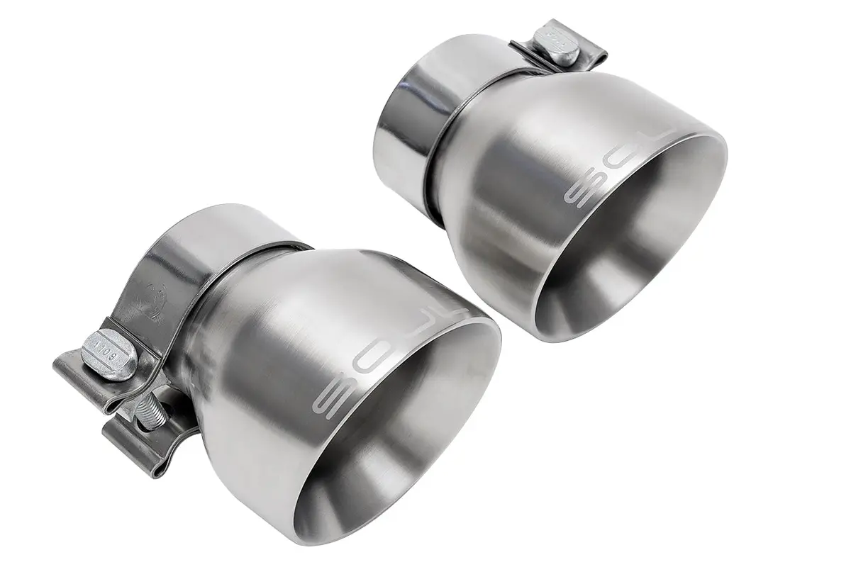 Soul 2020+ Porsche 718 Gt4 / Spyder / Gts 4.0L Bolt On Exhaust Tips - Brushed Finish Slash Cut 1