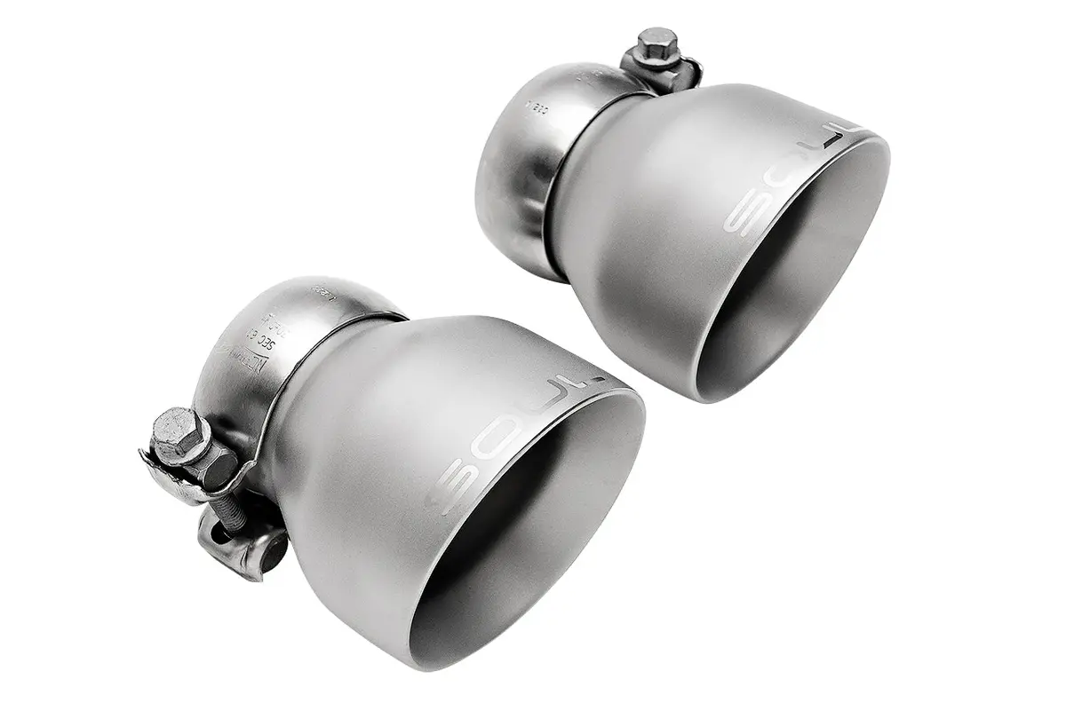 Soul 2020+ Porsche 718 Gt4 / Spyder / Gts 4.0L Bolt On Exhaust Tips - Signature Satin Slash Cut 1