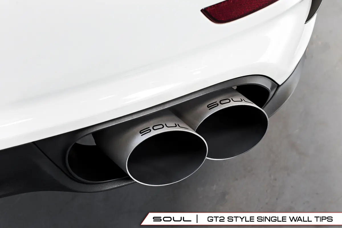 Soul 13-19 Porsche 991.1 / 991.2 Turbo X-Pipe Exhaust - Gt2 Style Tips (Signature Satin) 2