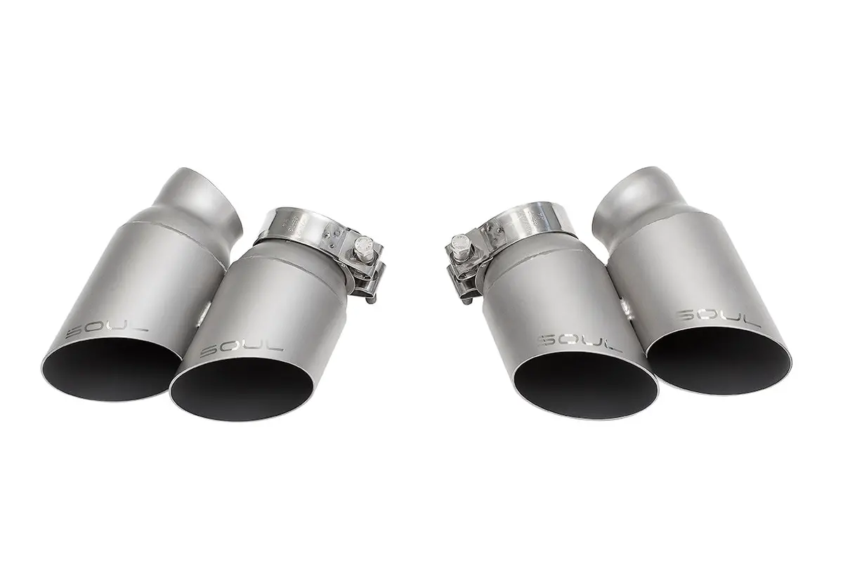 Soul 13-19 Porsche 991.1 / 991.2 Turbo Bolt On Exhaust Tips - Gt2 Style (Signature Satin) 1