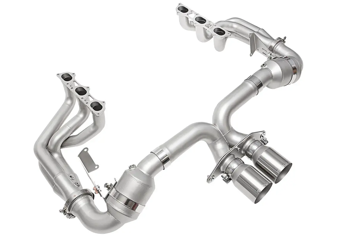 Soul 2022 Porsche 992 Gt3 Catted Exhaust System - 4In Straight Cut Brushed Tips 1