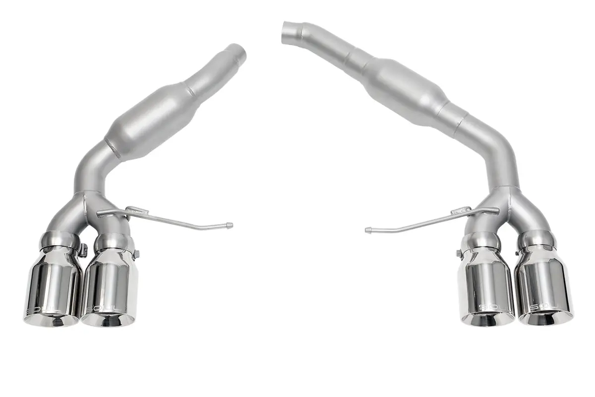 Soul 14+ Porsche Macan 3.0 / 3.6T Resonated Muffler Bypass Exhaust - 4In Straight Cut Pol. Chrome Tips 1