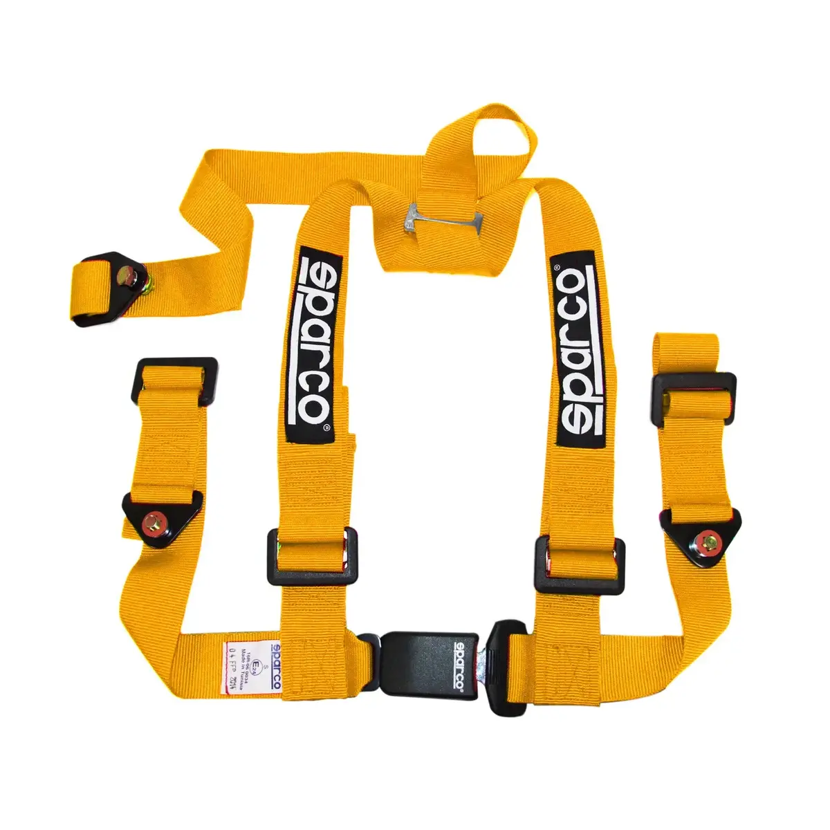Sparco 4-Point Racing Seat Harness (Orange) 1